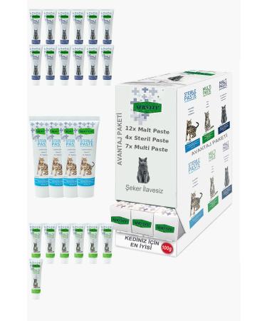 Sernely Cat Vitamin Advantage Package (Malt Paste 12x100gr Multi Paste 7x100gr Sterile Paste 4x100gr)-212