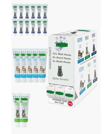 Sernely Cat Vitamin Advantage Package (Malt Paste 12x100gr Sterile Paste 5x100gr Multi Paste 2x100gr)-314