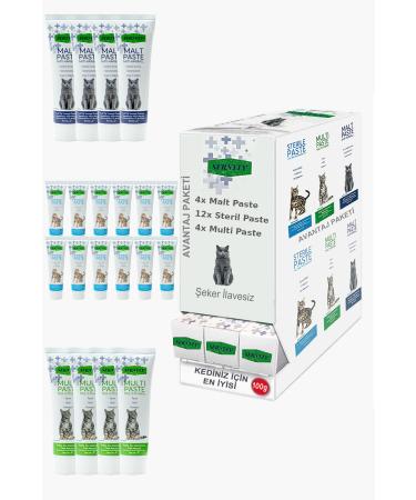 Sernely Cat Vitamin Advantage Package (Sterile Paste 12x100gr Multi Paste 4x100gr Malt Paste 4x100gr)-170