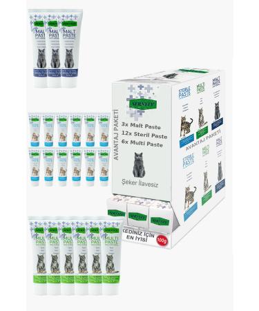Sernely Cat Vitamin Advantage Package (Sterile Paste 12x100gr Multi Paste 6x100gr Malt Paste 3x100gr)-221