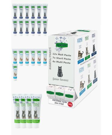 Sernely Cat Vitamin Advantage Package (Malt Paste 12x100gr Sterile Paste 7x100gr Multi Paste 4x100gr)-204