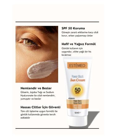 ESTEMED Protective Sun Cream & Power Block Sun Cream SPF50+ 50ml - Buy Online on GoSupps.com