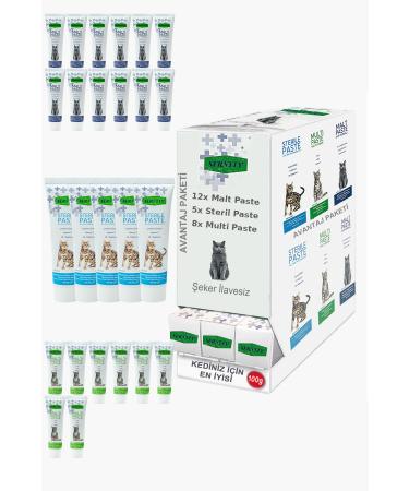 Sernely Cat Vitamin Advantage Package (Malt Paste 12x100gr Multi Paste 8x100gr Sterile Paste 5x100gr)-165