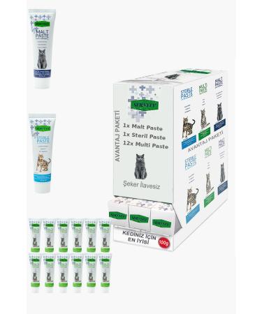 Sernely Cat Vitamin Advantage Package (Multi Paste 12x100gr Sterile Paste 1x100gr Malt Paste 1x100gr)-343