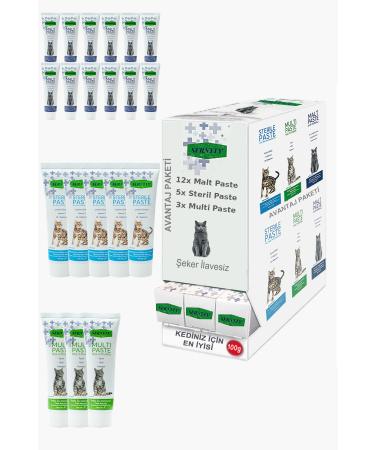 Sernely Cat Vitamin Advantage Package (Malt Paste 12x100gr Sterile Paste 5x100gr Multi Paste 3x100gr)-255