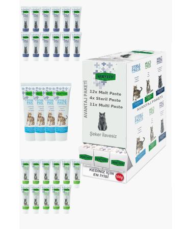 Sernely Cat Vitamin Advantage Package (Malt Paste 12x100gr Multi Paste 11x100gr Sterile Paste 4x100gr)-216