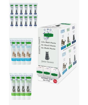 Sernely Cat Vitamin Advantage Package (Malt Paste 12x100gr Sterile Paste 4x100gr Multi Paste 4x100gr)-201