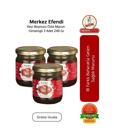 Merkez Efendi Carob Extract Paste with Ginseng 3 Pieces 43 gr