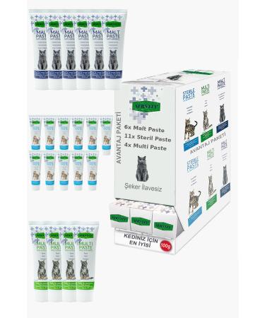 Sernely Cat Vitamin Advantage Package (Sterile Paste 11x100gr Malt Paste 6x100gr Multi Paste 4x100gr)-542