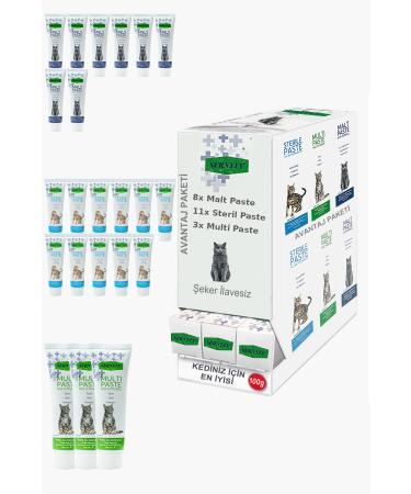 Sernely Cat Vitamin Advantage Package (Sterile Paste 11x100gr Malt Paste 8x100gr Multi Paste 3x100gr)-592