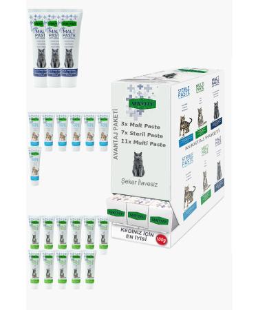 Sernely Cat Vitamin Advantage Package (Multi Paste 11x100gr Sterile Paste 7x100gr Malt Paste 3x100gr)-579