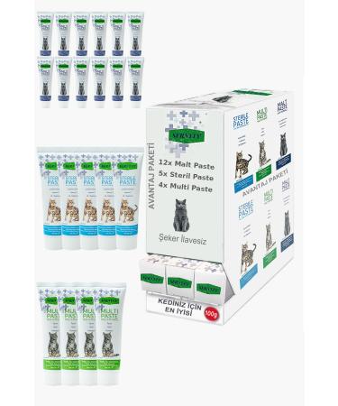 Sernely Cat Vitamin Advantage Package (Malt Paste 12x100gr Sterile Paste 5x100gr Multi Paste 4x100gr)-202