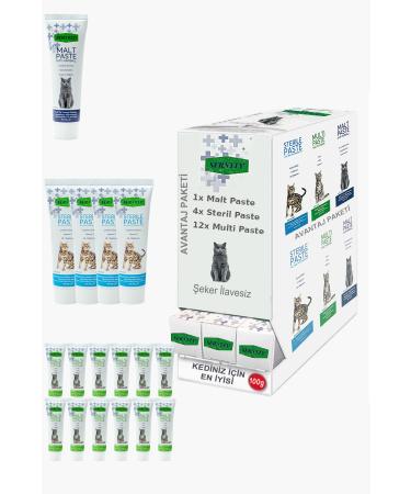Sernely Cat Vitamin Advantage Package (Multi Paste 12x100gr Sterile Paste 4x100gr Malt Paste 1x100gr)-346