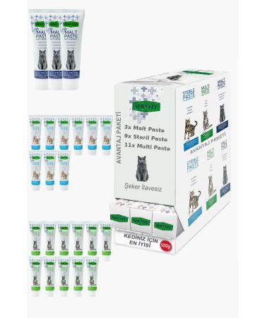 Sernely Cat Vitamin Advantage Package (Multi Paste 11x100gr Sterile Paste 9x100gr Malt Paste 3x100gr)-581