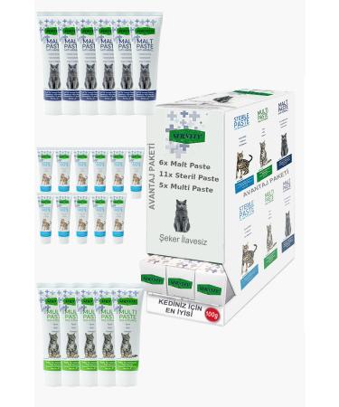 Sernely Cat Vitamin Advantage Package (Sterile Paste 11x100gr Malt Paste 6x100gr Multi Paste 5x100gr)-502