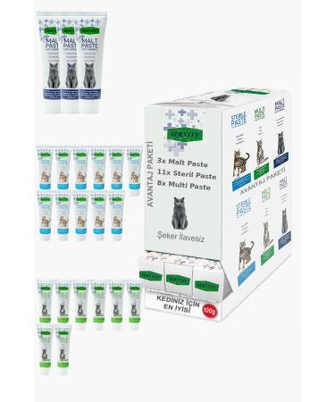 Sernely Cat Vitamin Advantage Package (Sterile Paste 11x100gr Multi Paste 8x100gr Malt Paste 3x100gr)-572