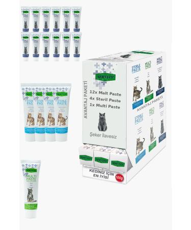 Sernely Cat Vitamin Advantage Package (Malt Paste 12x100gr Sterile Paste 4x100gr Multi Paste 1x100gr)-378