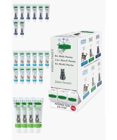 Sernely Cat Vitamin Advantage Package (Sterile Paste 11x100gr Malt Paste 8x100gr Multi Paste 4x100gr)-546