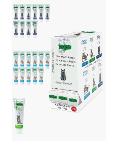 Sernely Cat Malt Advantageous Package (Sterile Paste 11x100gr Malt Paste 10x100gr Multi Paste 1x100gr)-706