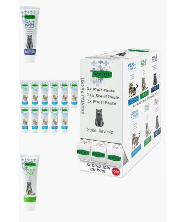 Sernely Cat Malt Advantageous Package (Sterile Paste 11x100gr Multi Paste 1x100gr Malt Paste 1x100gr)-669