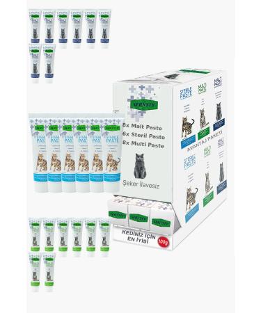 Sernely Cat Malt Advantageous Package (Multi Paste 8x100gr Malt Paste 8x100gr Sterile Paste 6x100gr)-1235