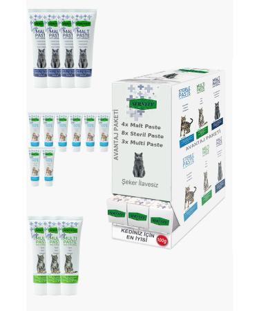 Sernely Cat Malt Advantageous Package (Sterile Paste 8x100gr Malt Paste 4x100gr Multi Paste 3x100gr)-1289