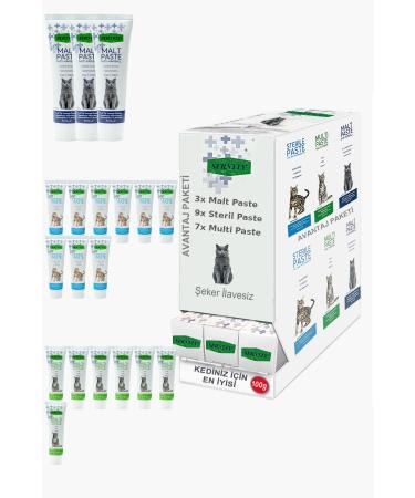 Sernely Cat Malt Advantageous Package (Sterile Paste 9x100gr Multi Paste 7x100gr Malt Paste 3x100gr)-1095