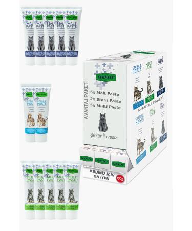 Sernely Cat Vitamin Advantage Package (Multi Paste 5x100gr Malt Paste 5x100gr Sterile Paste 2x100gr)-1640