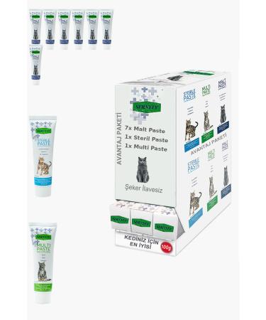 Sernely Cat Malt Advantageous Package (Malt Paste 7x100gr Sterile Paste 1x100gr Multi Paste 1x100gr)-1500