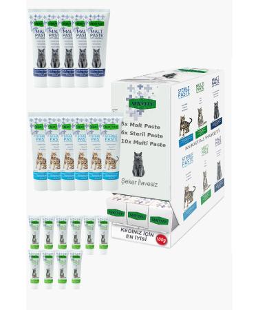 Sernely Cat Malt Advantageous Package (Multi Paste 10x100gr Sterile Paste 6x100gr Malt Paste 5x100gr)-796