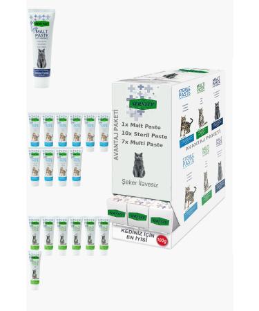 Sernely Cat Malt Advantageous Package (Sterile Paste 10x100gr Multi Paste 7x100gr Malt Paste 1x100gr)-952