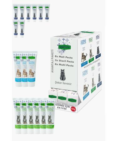 Sernely Cat Malt Advantageous Package (Malt Paste 8x100gr Multi Paste 6x100gr Sterile Paste 3x100gr)-1305