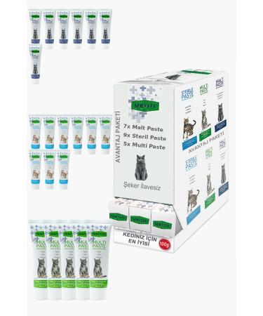 Sernely Cat Malt Advantageous Package (Sterile Paste 9x100gr Malt Paste 7x100gr Multi Paste 5x100gr)-1048