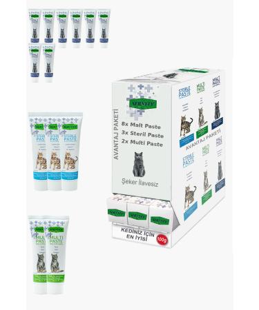Sernely Cat Malt Advantageous Package (Malt Paste 8x100gr Sterile Paste 3x100gr Multi Paste 2x100gr)-1332