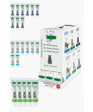 Sernely Cat Malt Advantageous Package (Malt Paste 9x100gr Sterile Paste 8x100gr Multi Paste 5x100gr)-1055