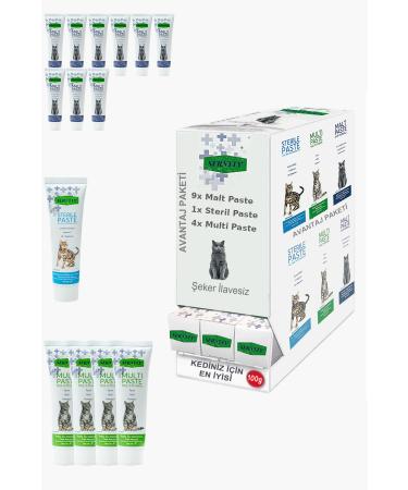 Sernely Cat Malt Advantageous Package (Malt Paste 9x100gr Multi Paste 4x100gr Sterile Paste 1x100gr)-1211