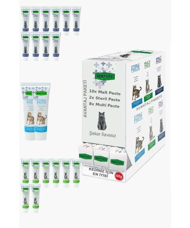 Sernely Cat Malt Advantageous Package (Malt Paste 10x100gr Multi Paste 8x100gr Sterile Paste 2x100gr)-943