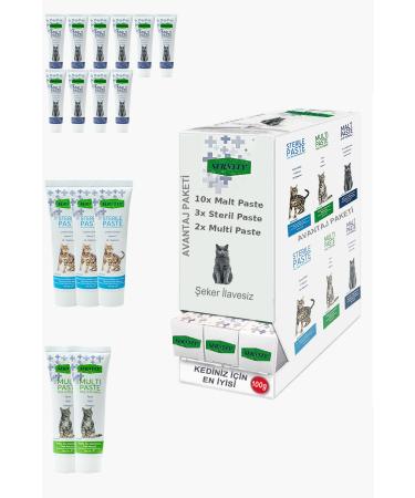 Sernely Cat Malt Advantageous Package (Malt Paste 10x100gr Sterile Paste 3x100gr Multi Paste 2x100gr)-930