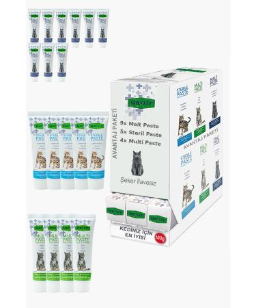 Sernely Cat Malt Advantageous Package (Malt Paste 9x100gr Sterile Paste 5x100gr Multi Paste 4x100gr)-1081