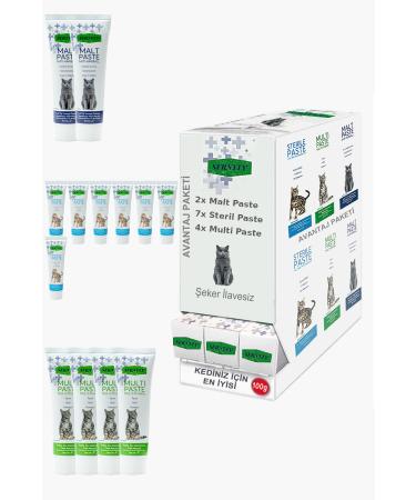 Sernely Cat Malt Advantageous Package (Sterile Paste 7x100gr Multi Paste 4x100gr Malt Paste 2x100gr)-1449