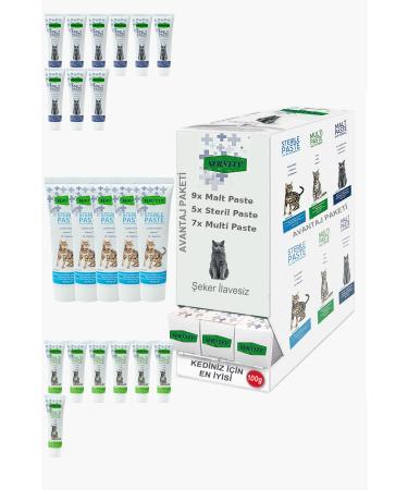 Sernely Cat Malt Advantageous Package (Malt Paste 9x100gr Multi Paste 7x100gr Sterile Paste 5x100gr)-1058