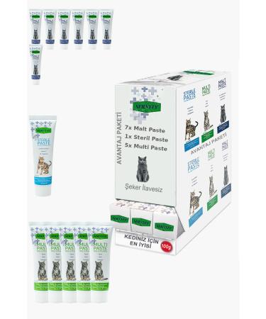 Sernely Cat Vitamin Advantage Package (Malt Paste 7x100gr Multi Paste 5x100gr Sterile Paste 1x100gr)-1510