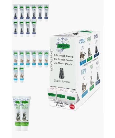 Sernely Cat Malt Advantageous Package (Malt Paste 10x100gr Sterile Paste 8x100gr Multi Paste 2x100gr)-935