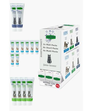 Sernely Cat Malt Advantageous Package (Sterile Paste 8x100gr Multi Paste 4x100gr Malt Paste 2x100gr)-1310