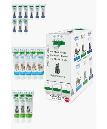 Sernely Cat Malt Advantageous Package (Malt Paste 9x100gr Sterile Paste 5x100gr Multi Paste 3x100gr)-1116