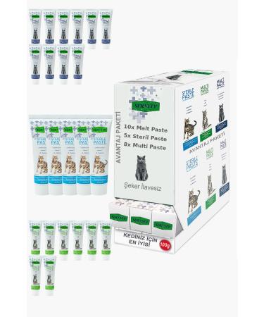Sernely Cat Malt Advantageous Package (Malt Paste 10x100gr Multi Paste 8x100gr Sterile Paste 5x100gr)-817