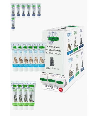 Sernely Cat Malt Advantageous Package (Malt Paste 7x100gr Sterile Paste 6x100gr Multi Paste 4x100gr)-1418