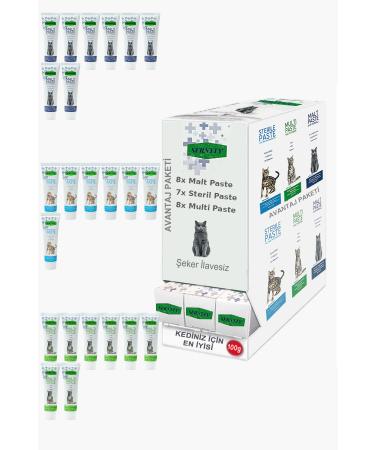 Sernely Cat Malt Advantageous Package (Multi Paste 8x100gr Malt Paste 8x100gr Sterile Paste 7x100gr)-1223