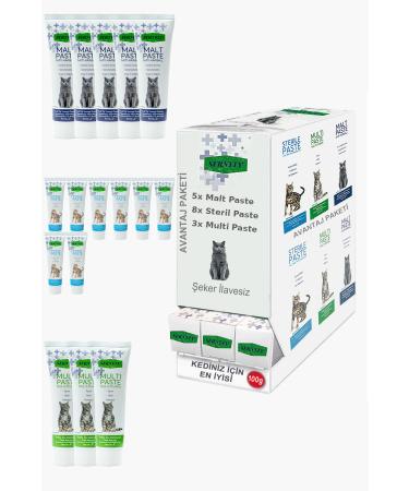 Sernely Cat Malt Advantageous Package (Sterile Paste 8x100gr Malt Paste 5x100gr Multi Paste 3x100gr)-1291