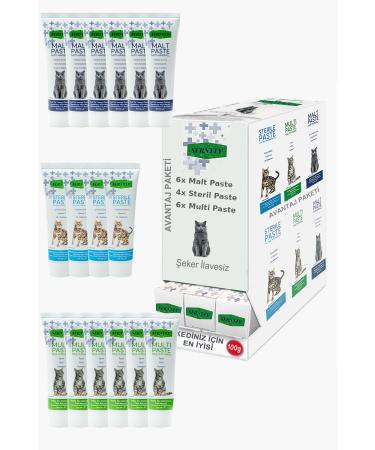 Sernely Cat Vitamin Advantage Package (Multi Paste 6x100gr Malt Paste 6x100gr Sterile Paste 4x100gr)-1531
